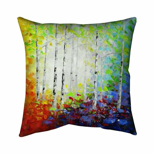 Fondo 26 x 26 in. Colorful Forest-Double Sided Print Indoor Pillow FO2782790
